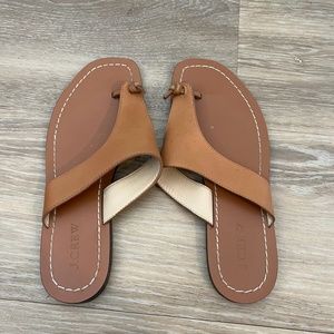Beige Flip Flops